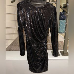 Dress The Population Black Sequin Mini Dress